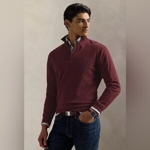 Polo Ralph Lauren burgundy quarter zip sweater
